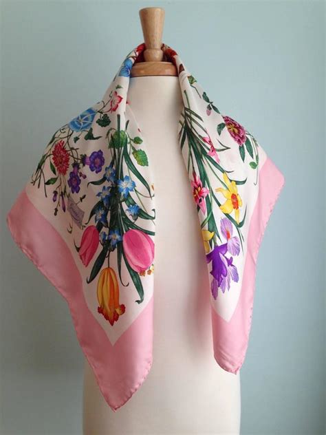 gucci original flora scarf|gucci floral scarf vintage.